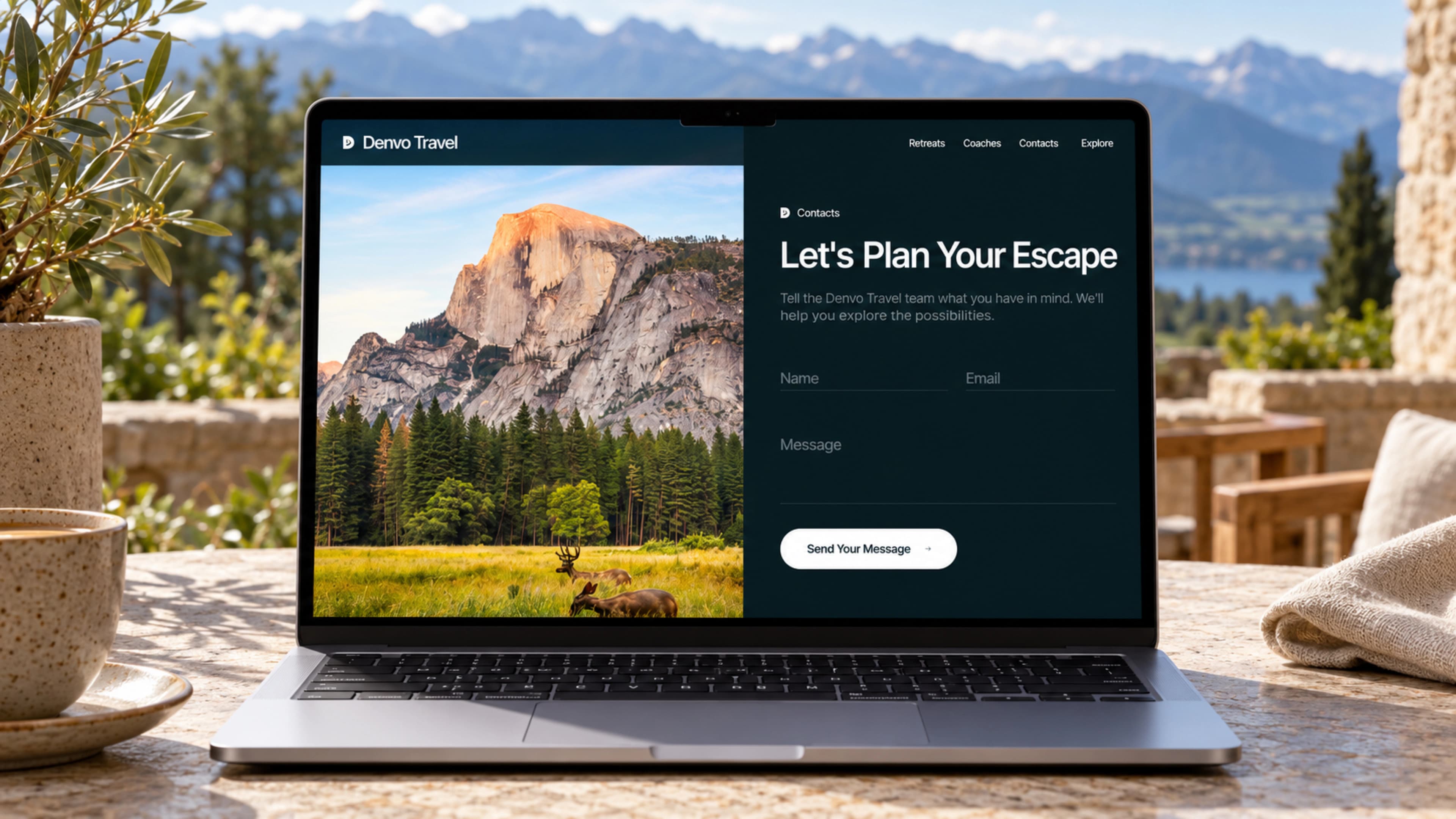Easy enquiries — Denvo Travel mockup