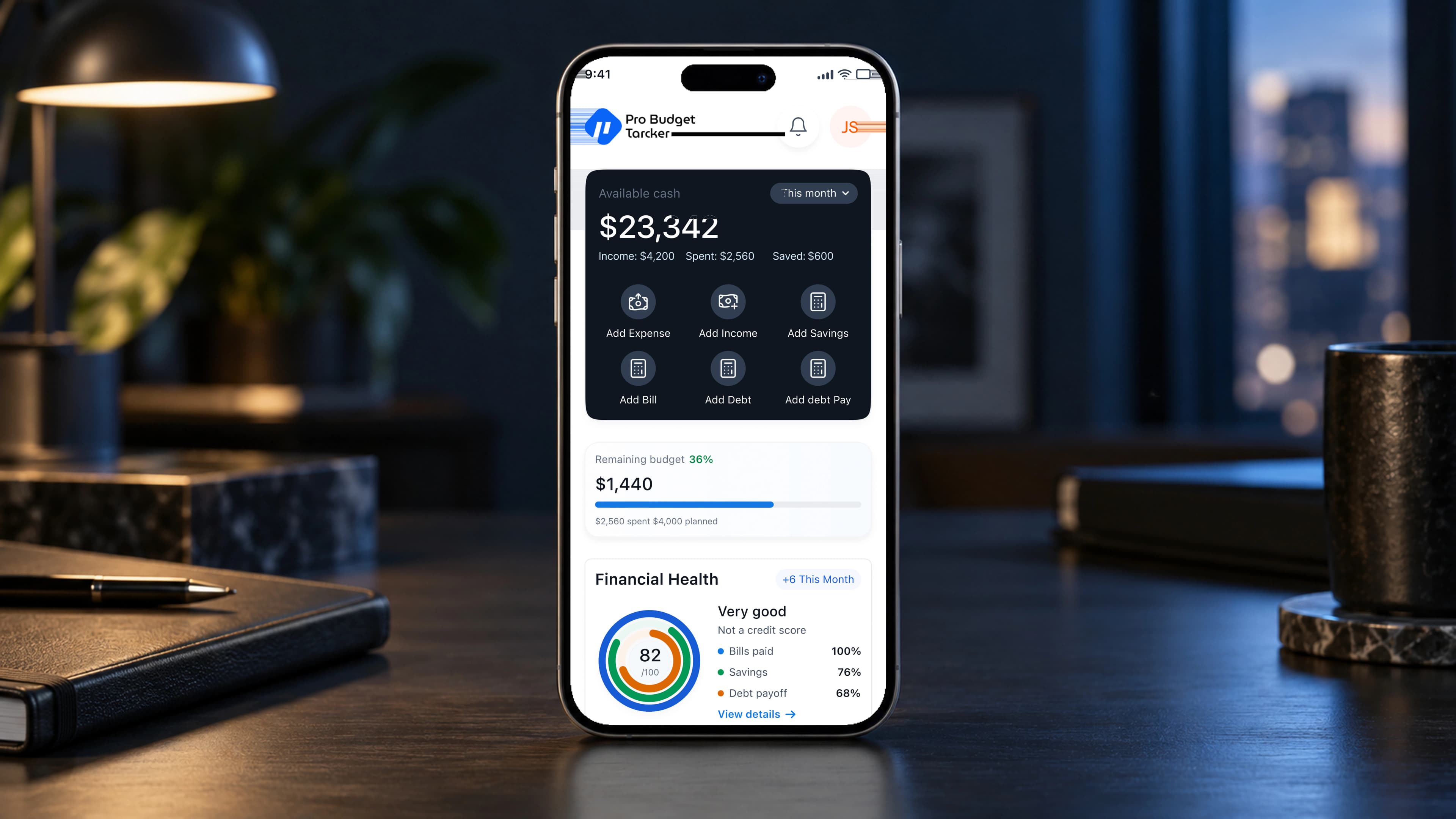 pro-budget-tracker / 0 / Dashboard